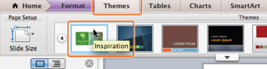 themes in latest powerpoint for mac