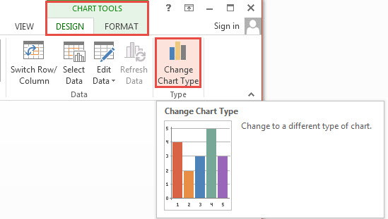 How To Change Chart Type in PowerPoint 2013 1