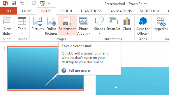 How To Insert Screenshots In PowerPoint 2013 1