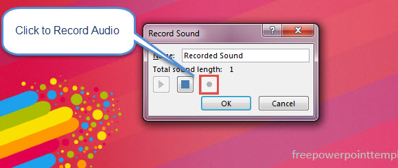 How To Record Audio on a Slide in PowerPoint 2013 2