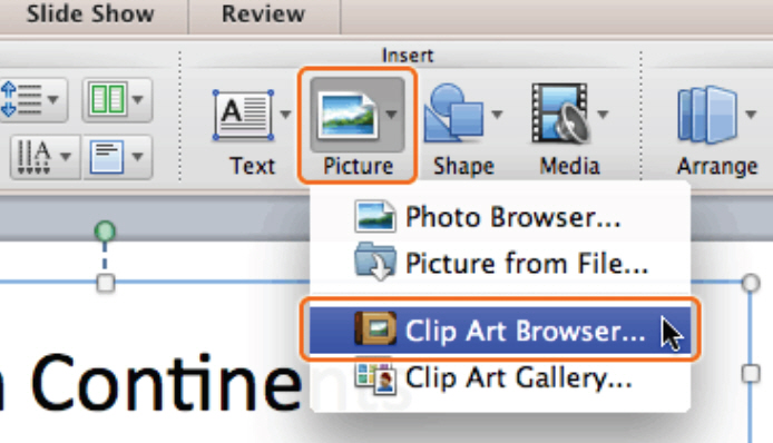 clip art powerpoint for mac