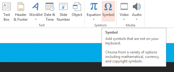 Insert Symbols and Equations in PowerPoint 2013 11