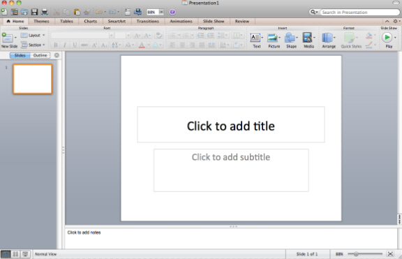 Introduction to PowerPoint 2011 for Mac User Interface 1