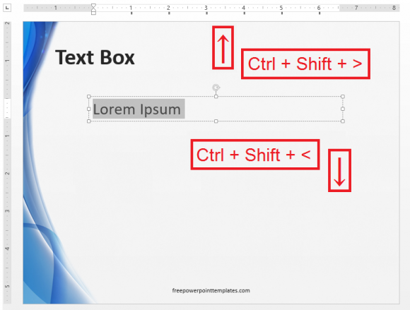 Keyboard - PowerPoint 2013 - Text Size - FreePowerPointTemplates