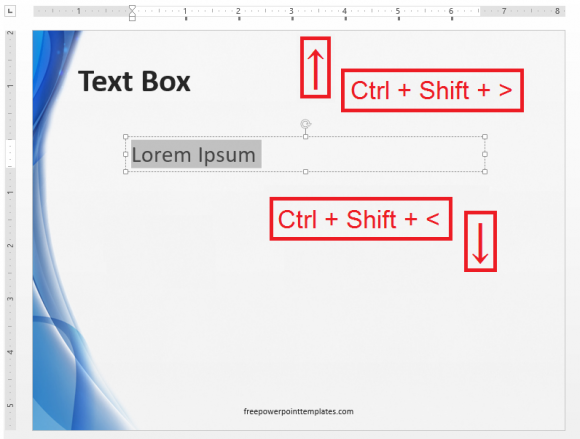 are there any keyboard shortcuts for powerpoint text box