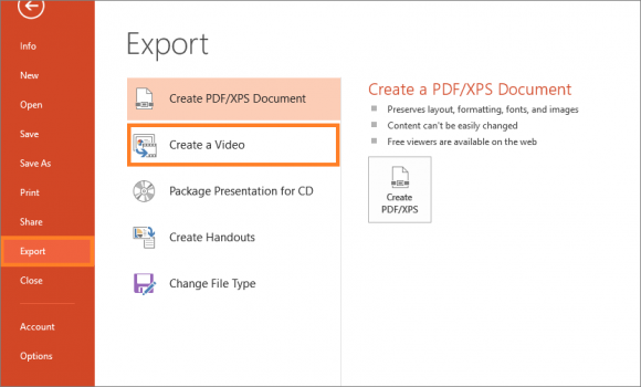 Movie - Export - Create a Video - FreePowerPointTemplates