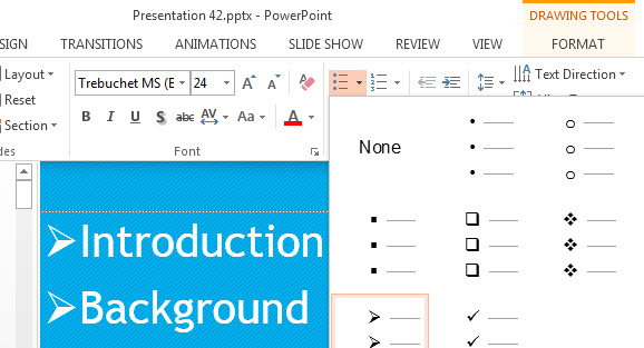 Numbered & Bulleted Lists in PowerPoint 2013 1