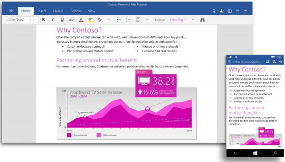 Office for Windows 10 Preview 1