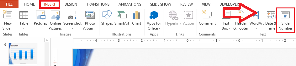 powerpoint slide master page number