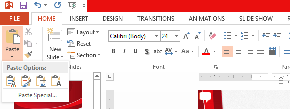 Paste Options -- Cover - FreePowerPointTemplates