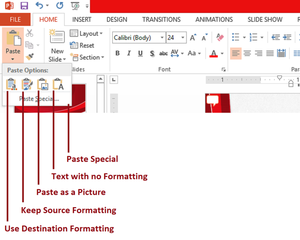 powerpoint online paste slides