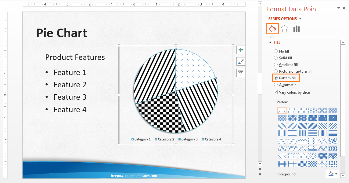 Patterns - Fill Pattern - PowerPoint 2013 - More Options - 2 ...