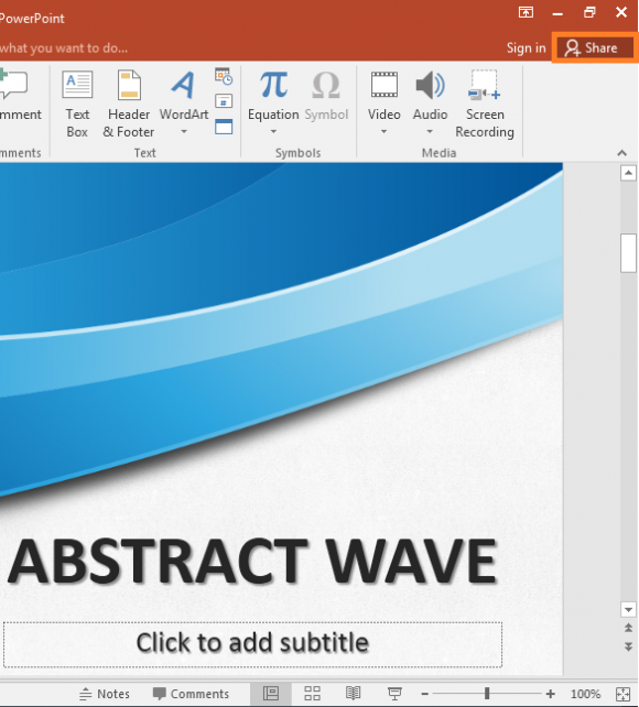 PowerPoint 2016 - Screen Recording - Screen Recording - Share -- FreepowerpointTemplates