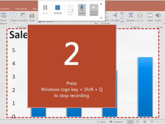 record screen video to use in powerpoint windows 10