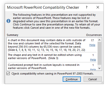 PowerPoint Show -- .PPS - Compatibility Checker - FreePowerPointTemplates