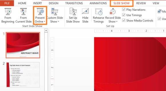 Present Online -- Slide Show - PowerPoint 2013 - Present Online - FreePowerPointTemplates