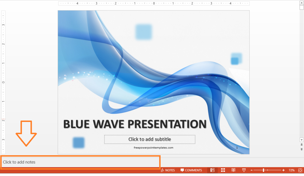powerpoint presentation with notes visible only to presenter