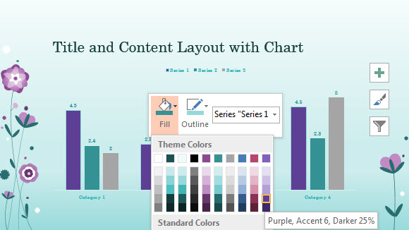 Purple Flowers Template for PowerPoint Online 4