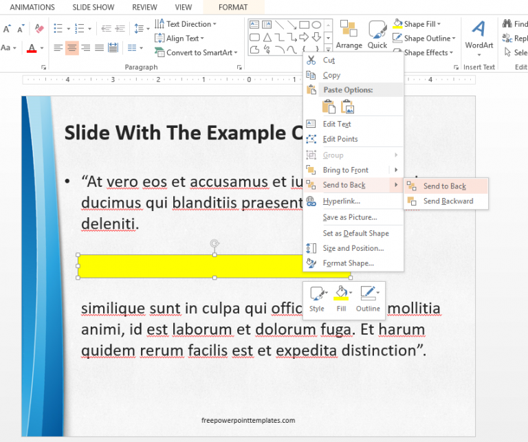 highlight on picture in powerpoint 2013
