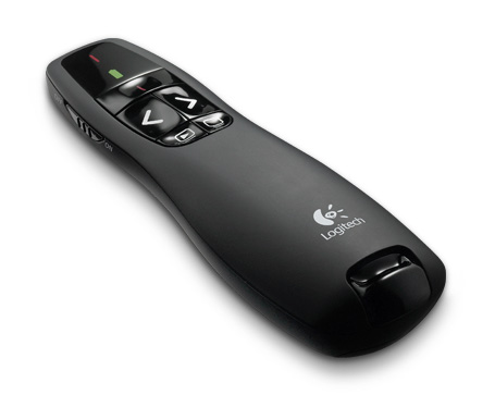 Remote - Logitech Wireless Presenter R400 -- FreePowerPointTemplates