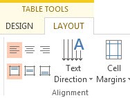 Select a Row Column or a Single Cell in PowerPoint 2013 1