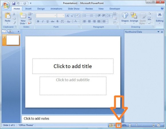 Slide Show -- Button - PowerPoint 2007 - FreePowerPointTemplates