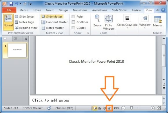 Slide Show -- Button - PowerPoint 2010 - FreePowerPointTemplates