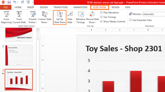 Slide Timings - SLIDE SHOW - Set up Slide Show - FreePowerPointTemplates