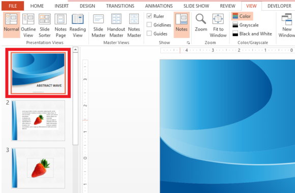 Speaker Notes -- VIEW - Normal - 2 - FreePowerPointTemplates