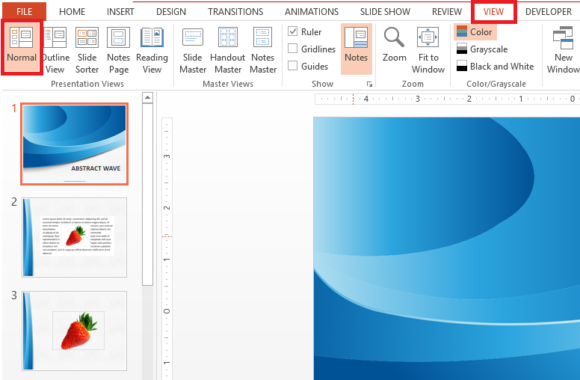 Speaker Notes -- VIEW - Normal - FreePowerPointTemplates