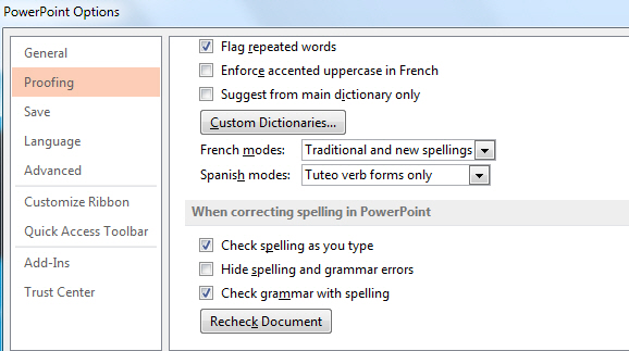 Spell Check in PowerPoint 2013 4