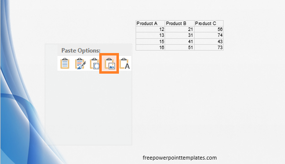 Spreadsheet - Paster Options - Image - Picture - FreePowerPointTemplates