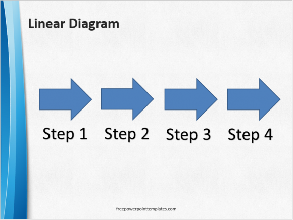 Steps - Linear Diagram - FreePowerPointTemplates