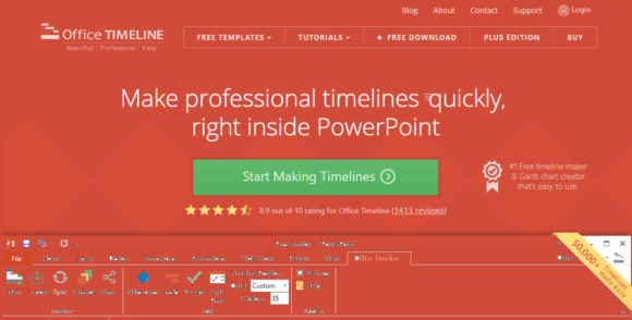 Timeline -- OfficeTimeline.com - FreePowerPointTemplates