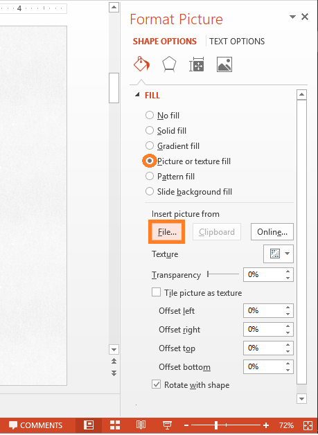 Transparency -- PowerPoint 2013 - Format Shape - 2 - FreePowerPointTemplates