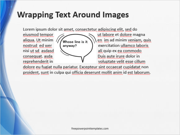 how to wrap text around image powerpoint