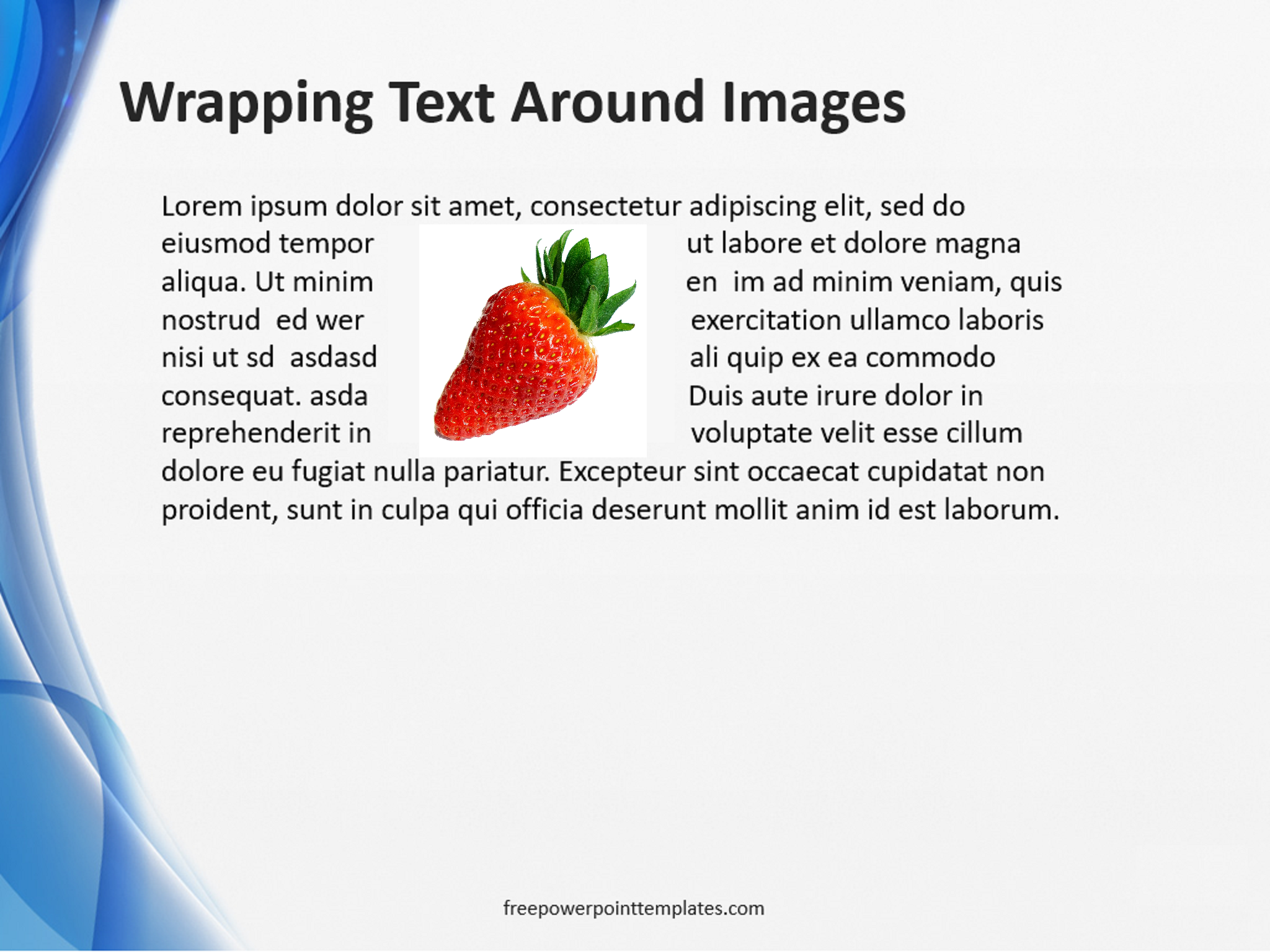 text wrapping microsoft powerpoint 2016